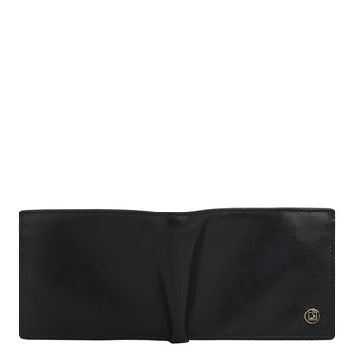 Plain Leather Mens Wallet - Black