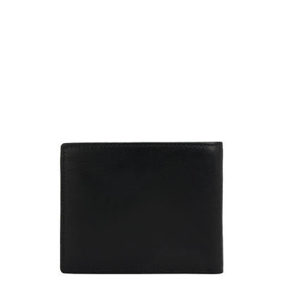 Plain Leather Mens Wallet - Black