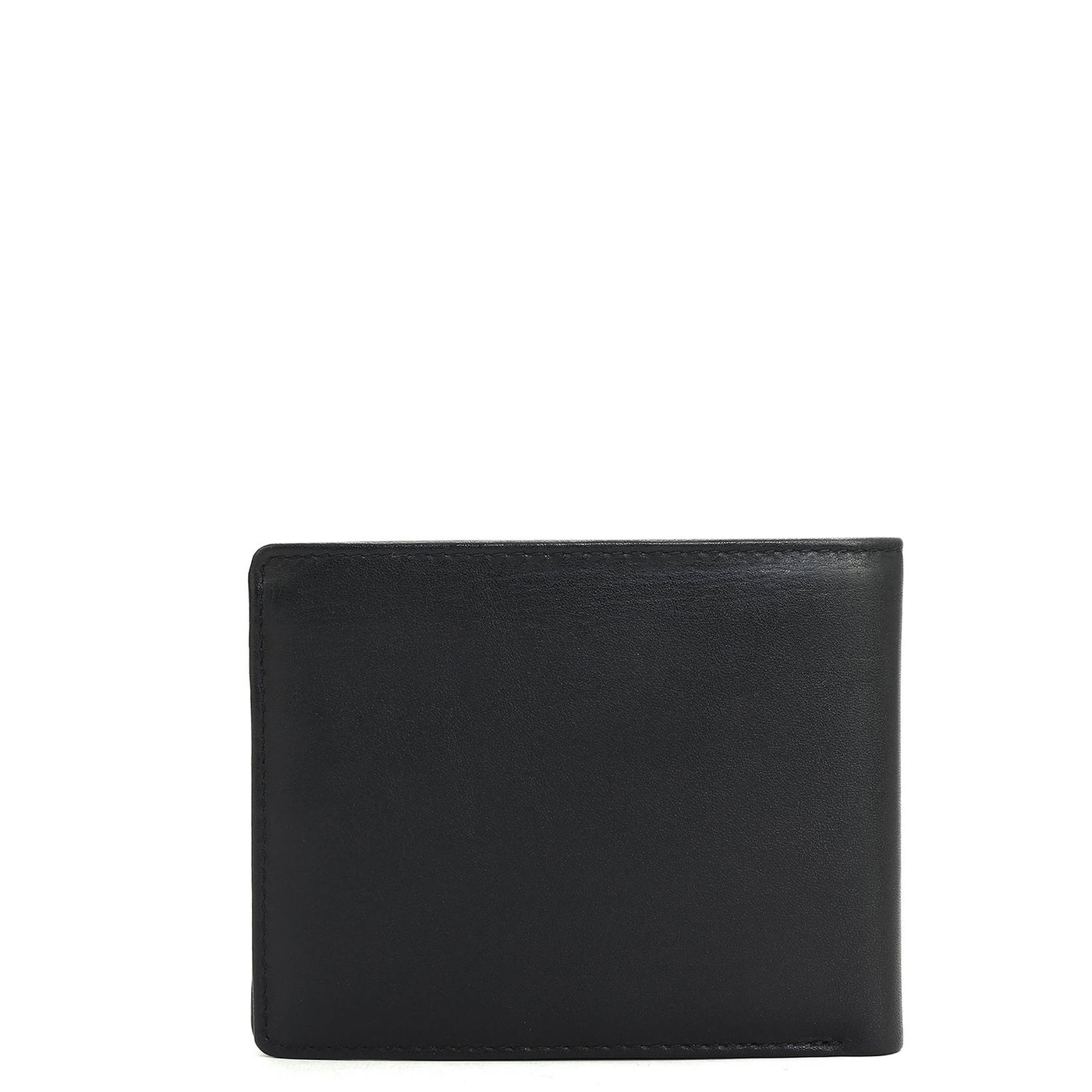 Plain Leather Mens Wallet - Black