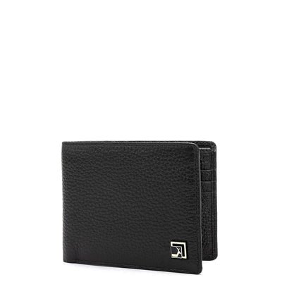 Black Bifold Leather Mens Wallet