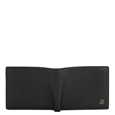 Black Bifold Leather Mens Wallet