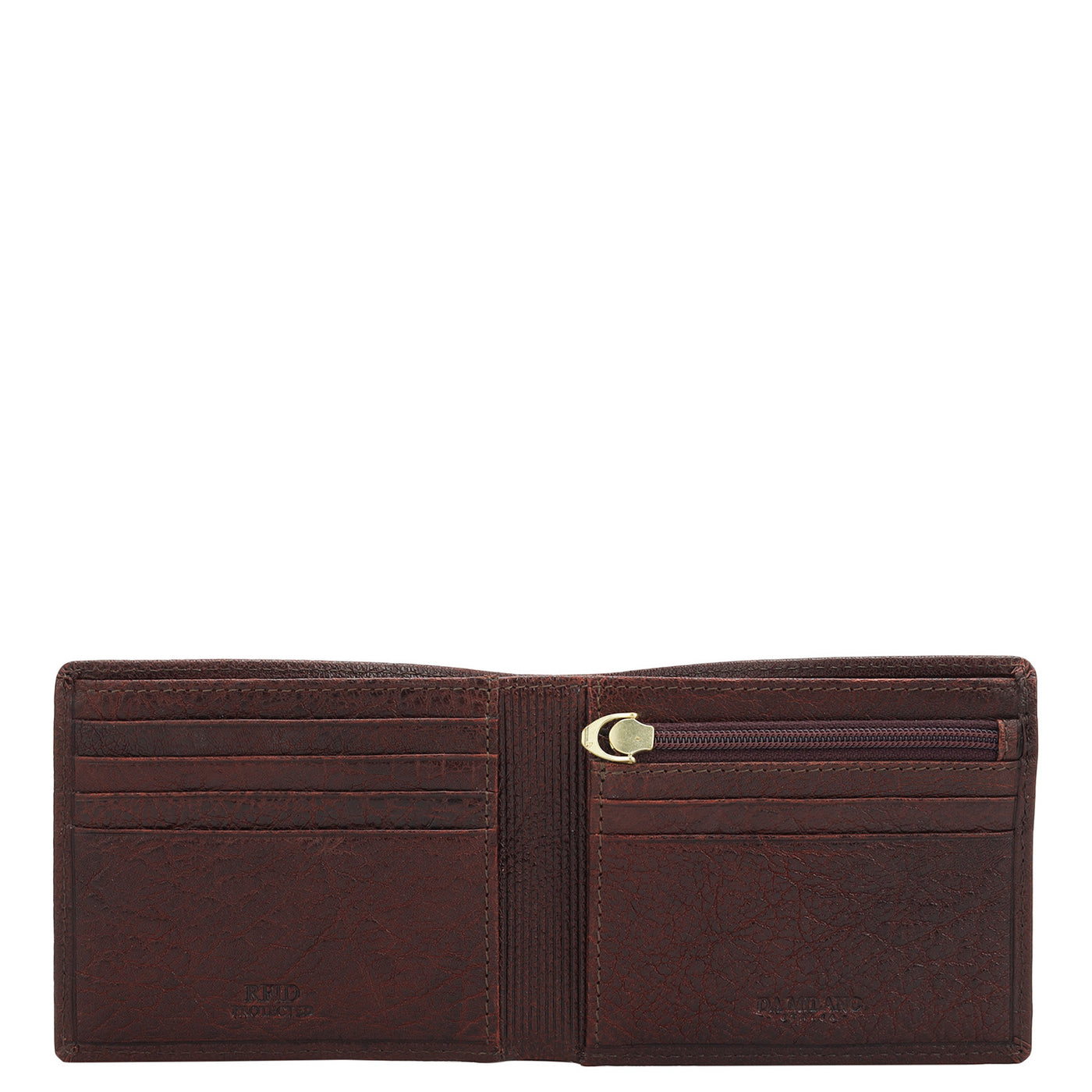 Burgundy Bifold Leather Mens Wallet