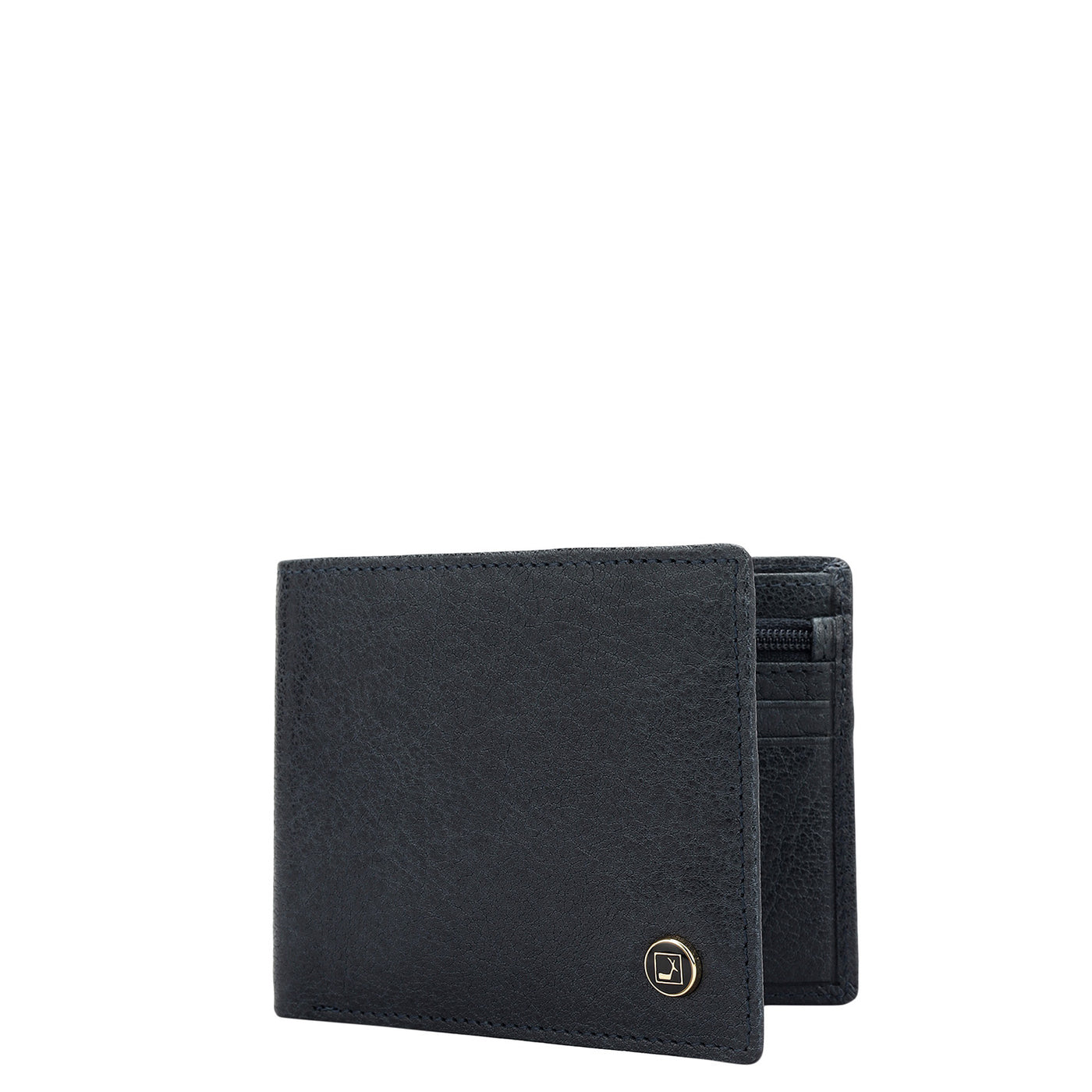 Navy Bifold Leather Mens Wallet