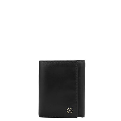 Black Bifold Leather Mens Wallet