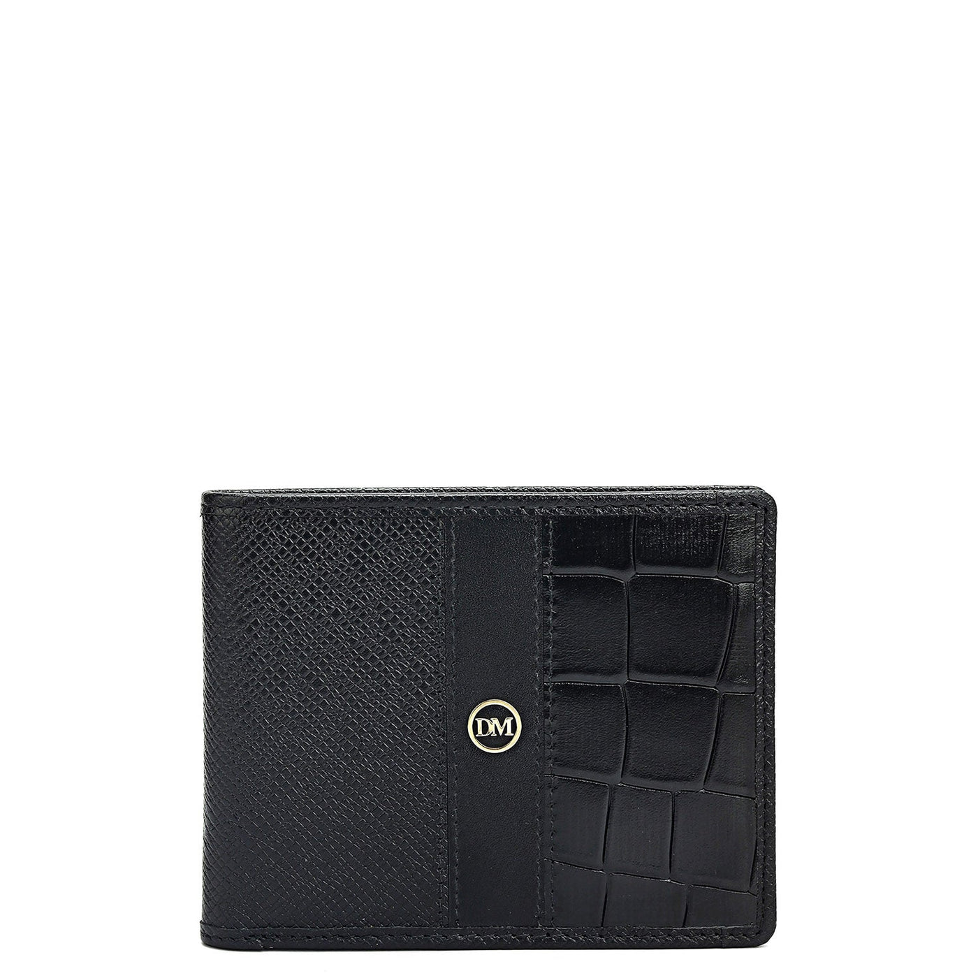 Black Bifold Leather Mens Wallet