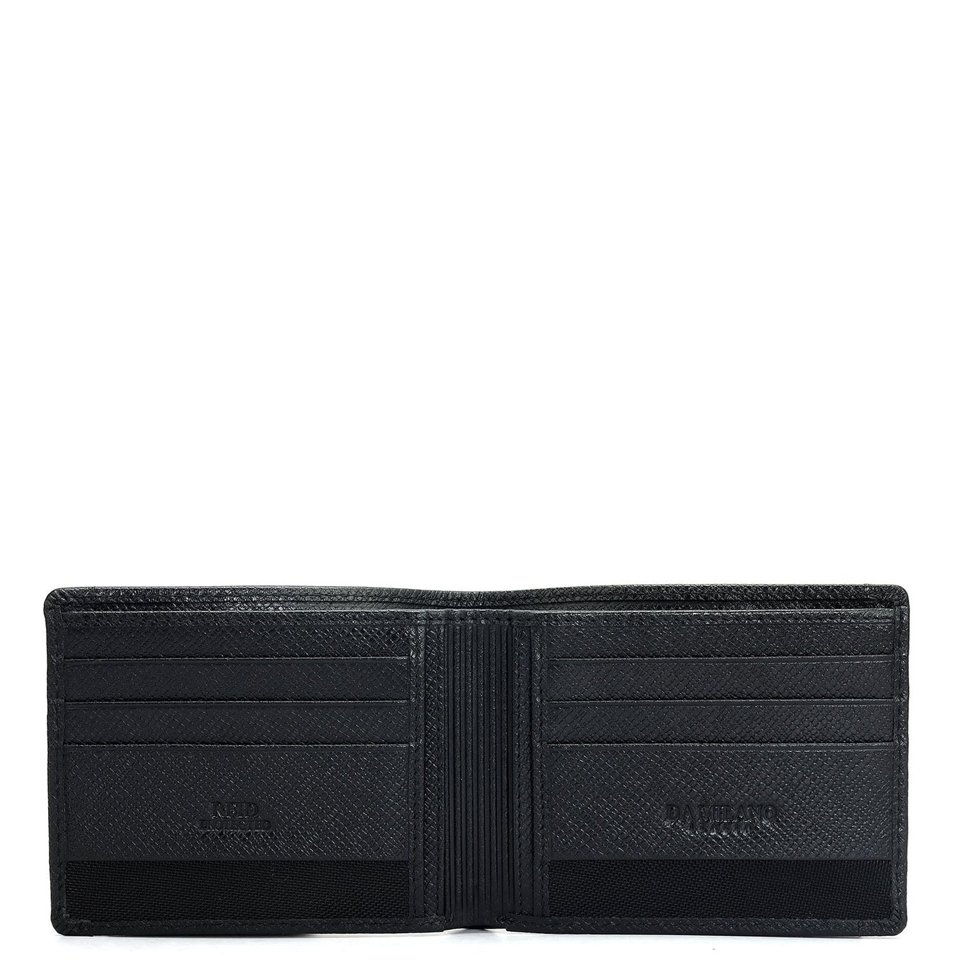 Black Bifold Leather Mens Wallet