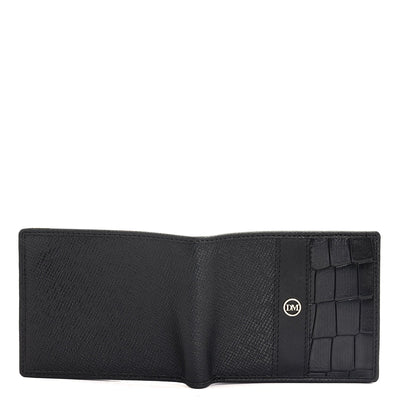 Black Bifold Leather Mens Wallet