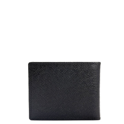 Black Bifold Leather Mens Wallet