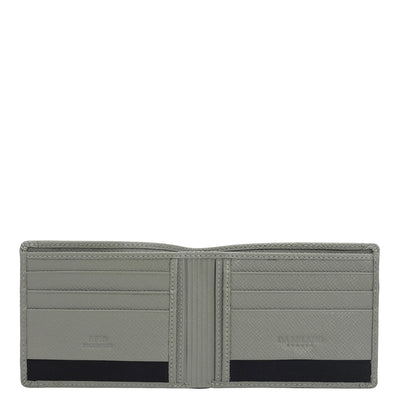 Stone Grey Bifold Leather Mens Wallet