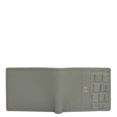 Stone Grey Bifold Leather Mens Wallet