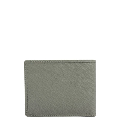 Stone Grey Bifold Leather Mens Wallet