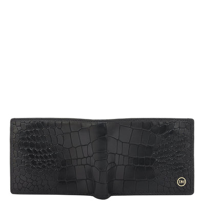 Black Bifold Leather Mens Wallet