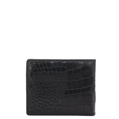 Black Bifold Leather Mens Wallet