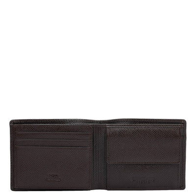 Chocolate Bifold Leather Mens Wallet