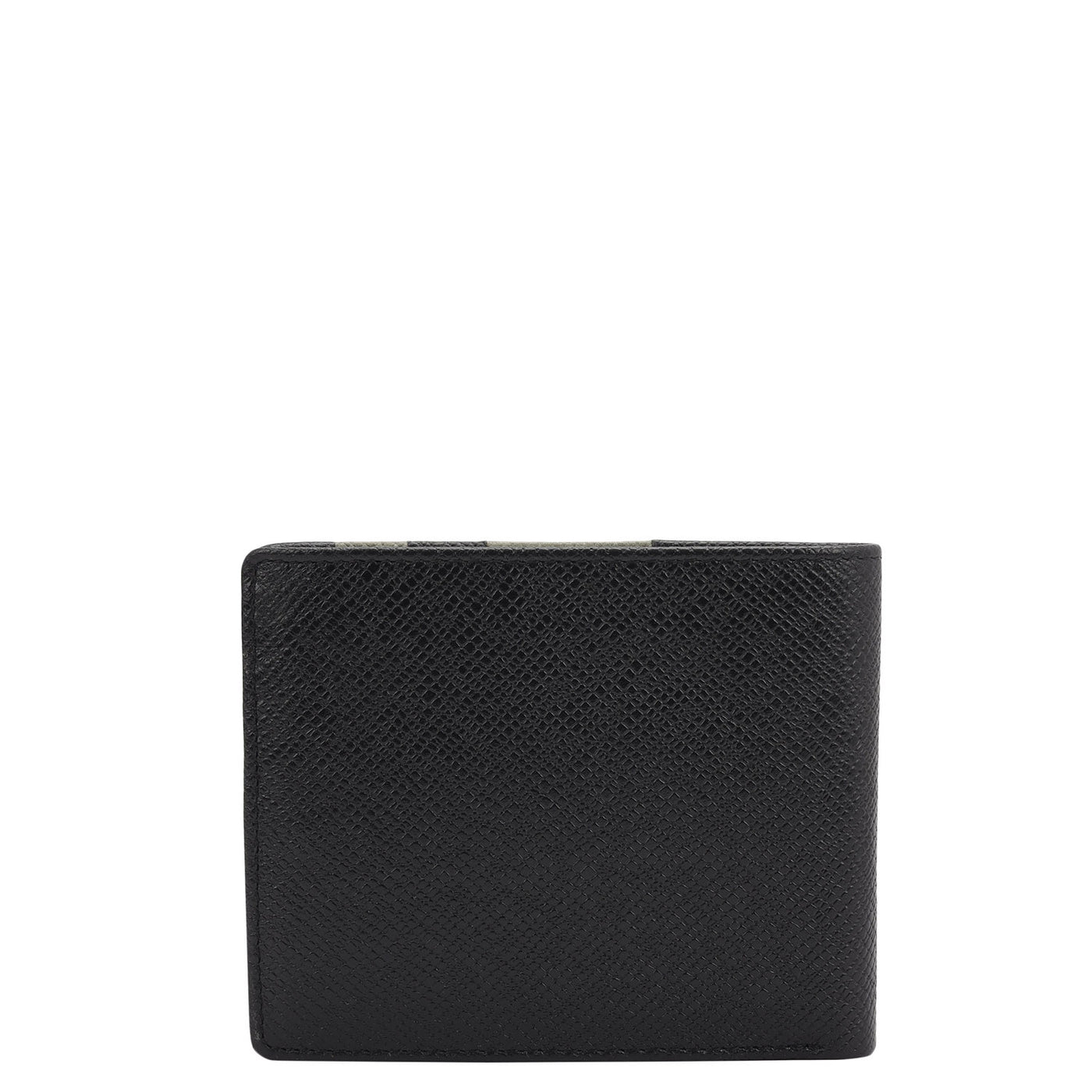 Black Stone Grey Bifold Leather Mens Wallet