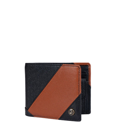 Black Bifold Leather Mens Wallet