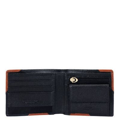 Black Bifold Leather Mens Wallet