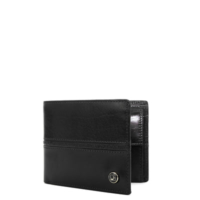 Black Bifold Leather Mens Wallet