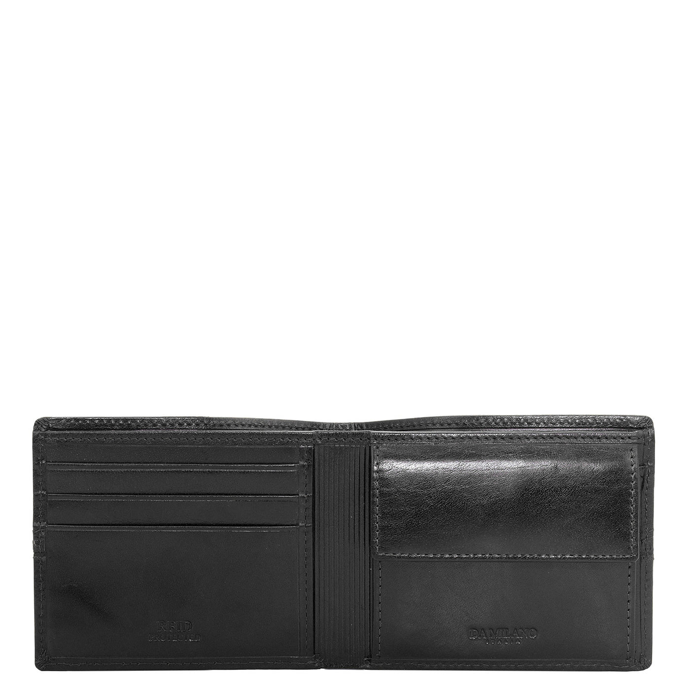 Black Bifold Leather Mens Wallet