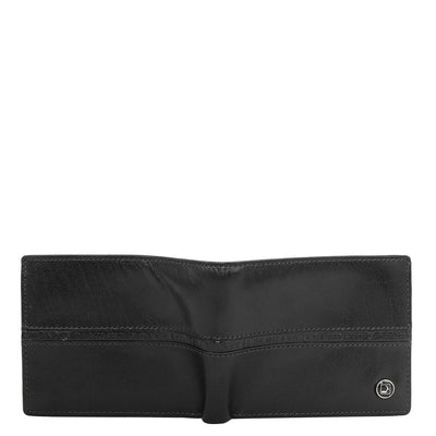 Black Bifold Leather Mens Wallet