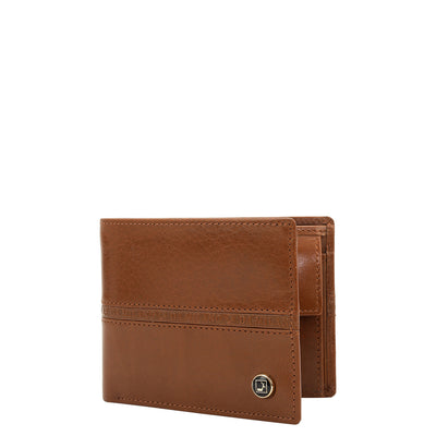 Cognac Bifold Leather Mens Wallet