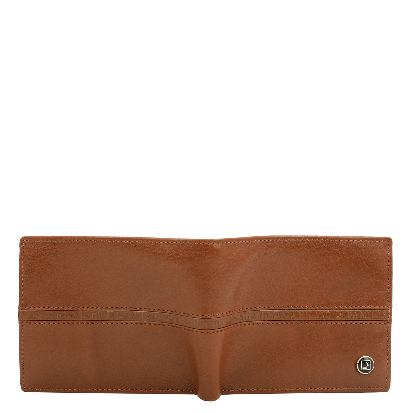 Cognac Bifold Leather Mens Wallet