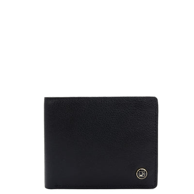 Black Bifold Leather Mens Wallet