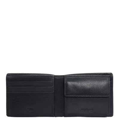 Black Bifold Leather Mens Wallet