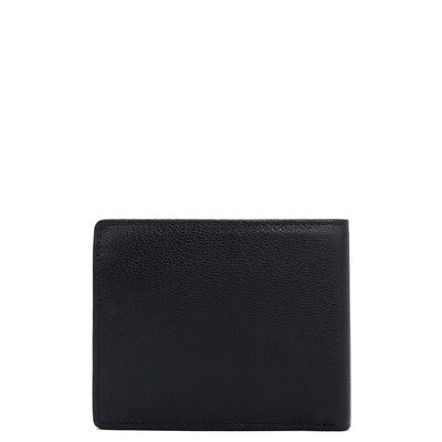 Black Bifold Leather Mens Wallet