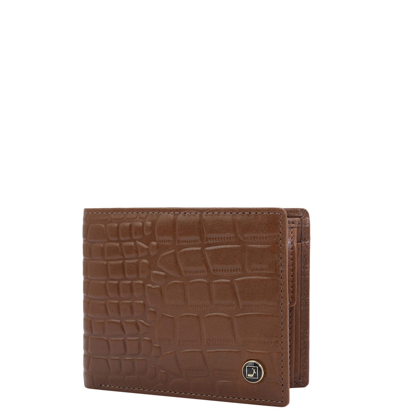 Cognac Bifold Leather Mens Wallet