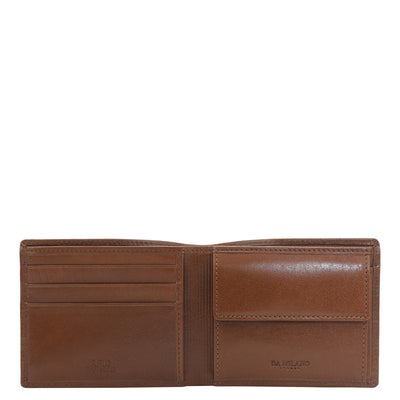 Cognac Bifold Leather Mens Wallet