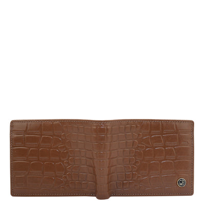 Cognac Bifold Leather Mens Wallet