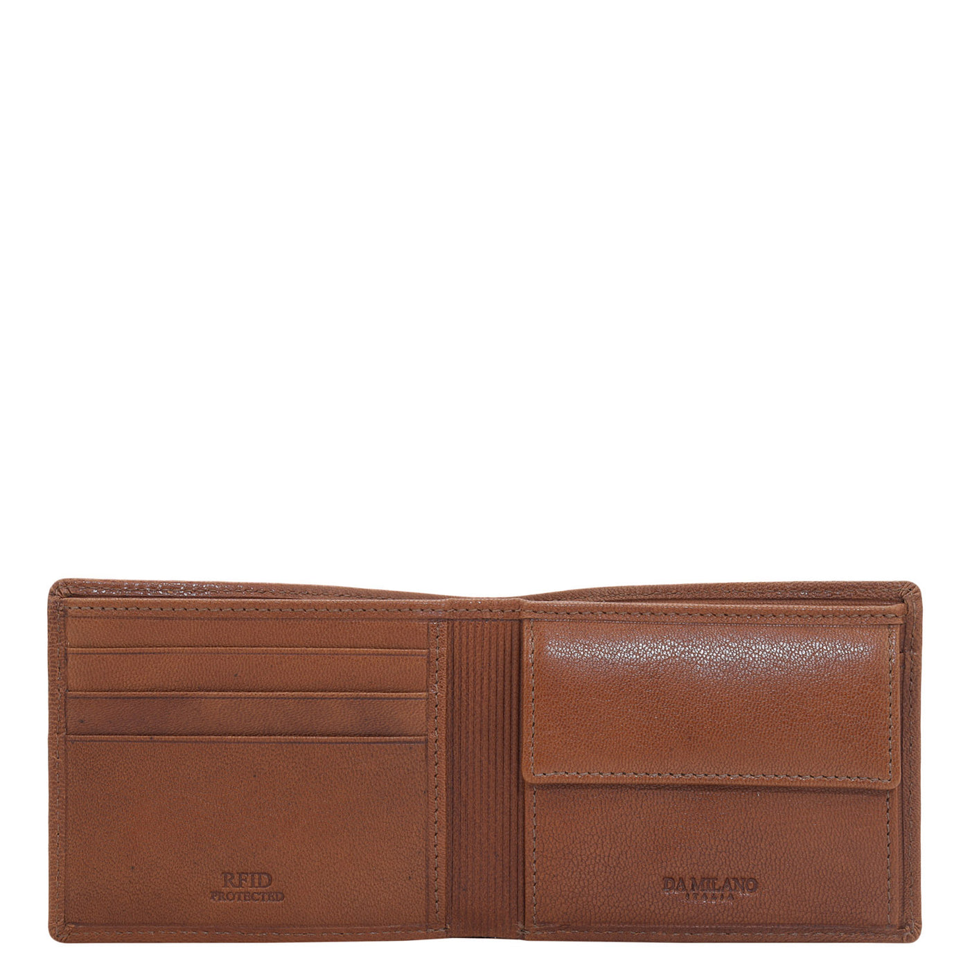 Cognac Bifold Leather Mens Wallet