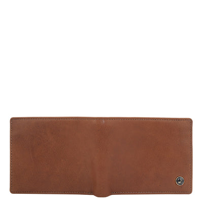 Cognac Bifold Leather Mens Wallet