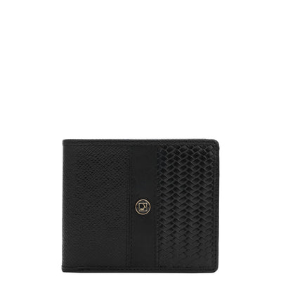 Black Bifold Leather Mens Wallet