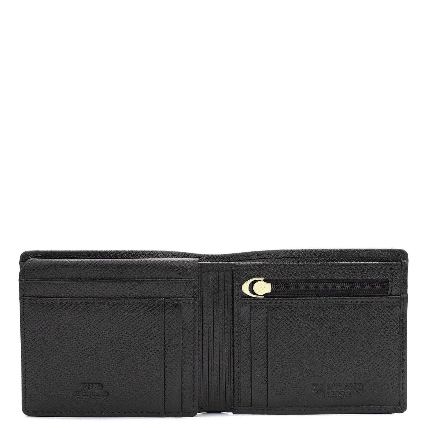 Black Bifold Leather Mens Wallet