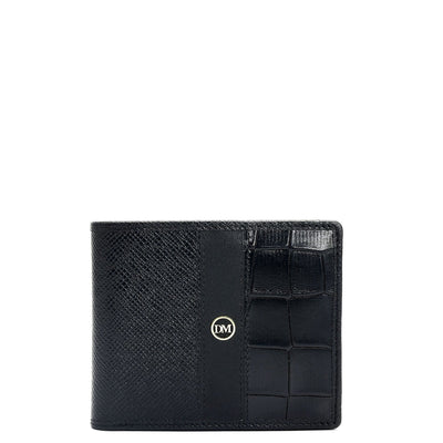 Black Bifold Leather Mens Wallet