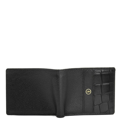 Black Bifold Leather Mens Wallet