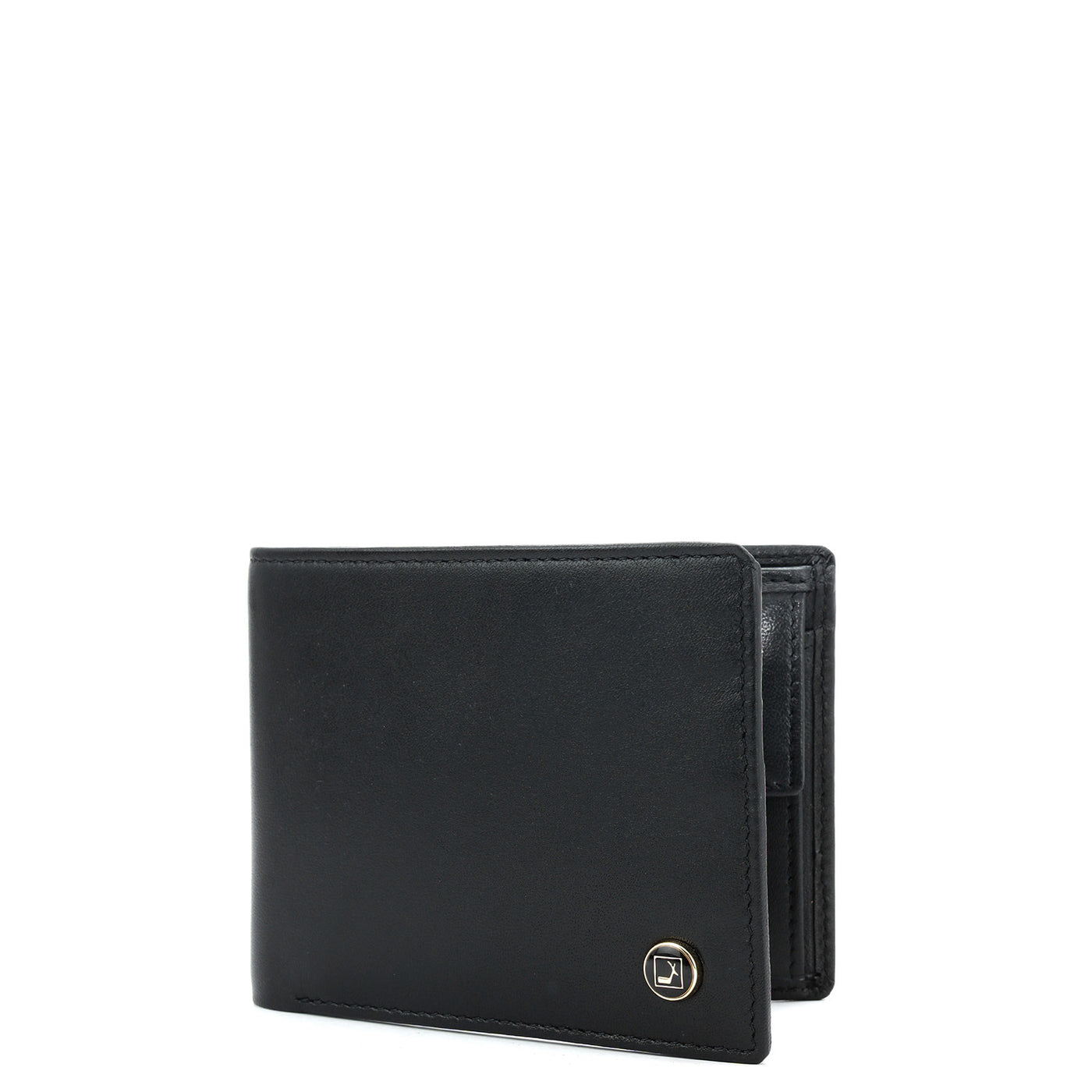 Black Bifold Leather Mens Wallet