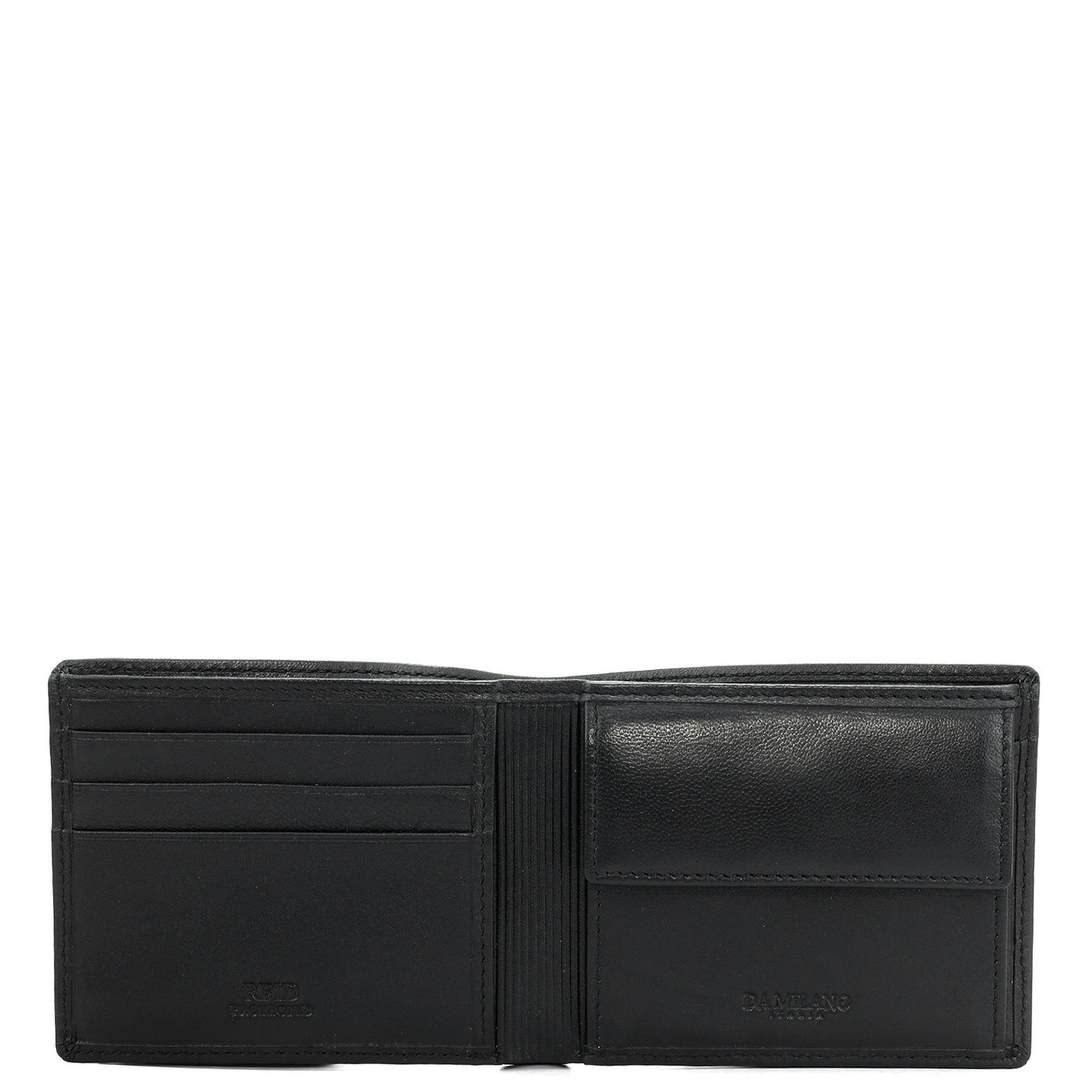 Black Bifold Leather Mens Wallet