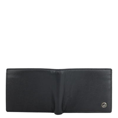 Black Bifold Leather Mens Wallet