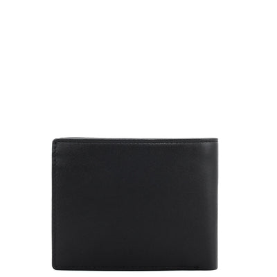 Black Bifold Leather Mens Wallet