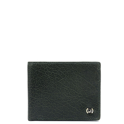 Green Bifold Leather Mens Wallet