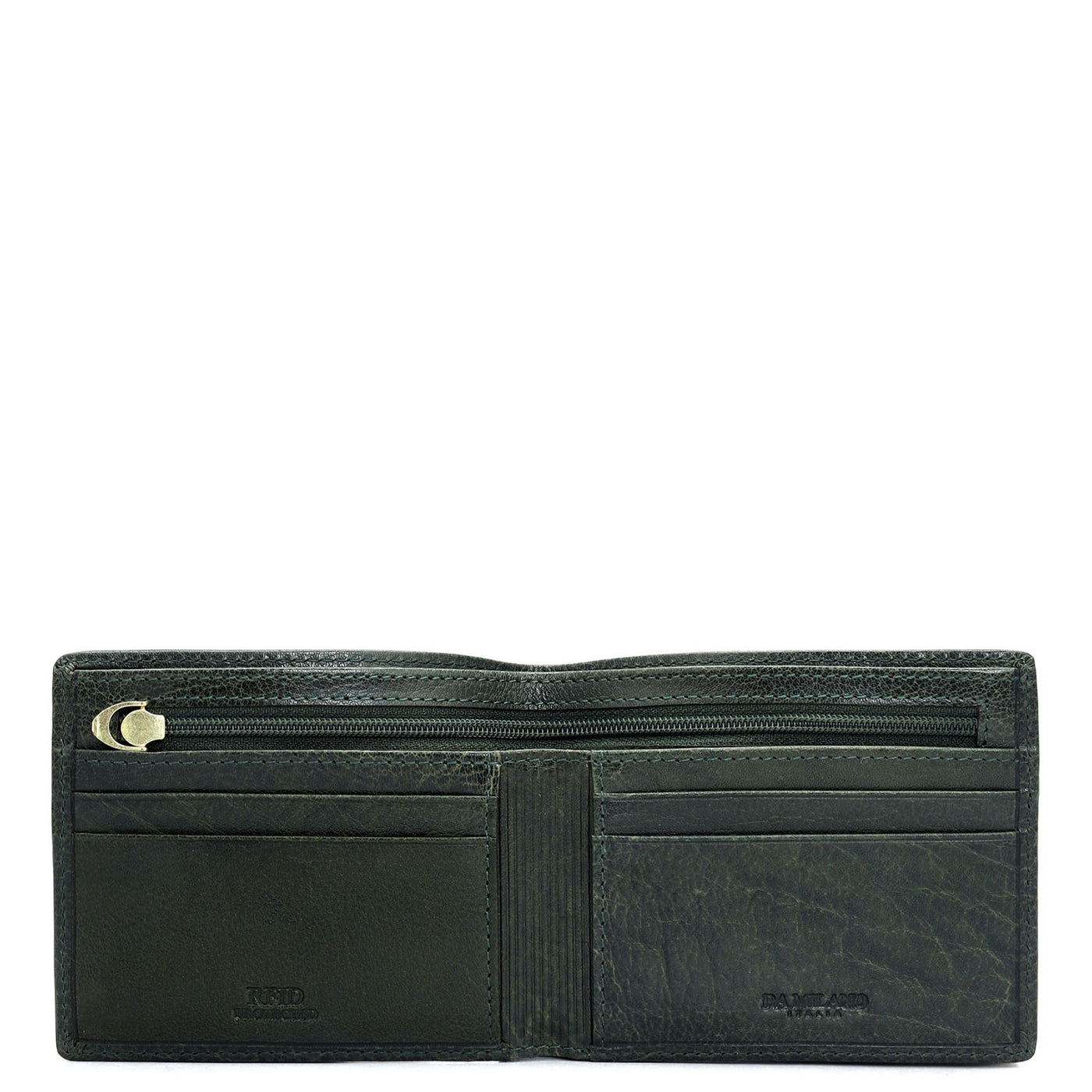 Green Bifold Leather Mens Wallet