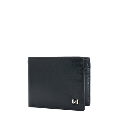 Navy Bifold Leather Mens Wallet