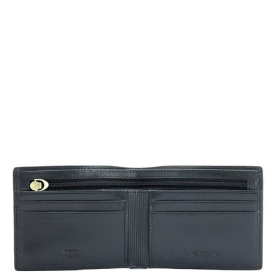 Navy Bifold Leather Mens Wallet