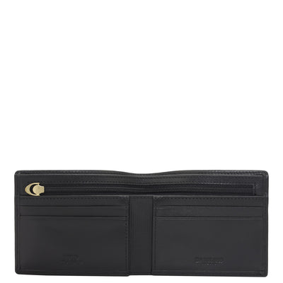 Black Bifold Leather Mens Wallet