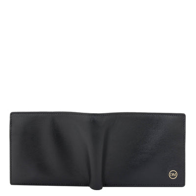 Black Bifold Leather Mens Wallet