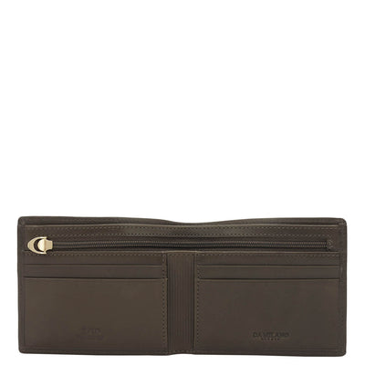 Olive Bifold Leather Mens Wallet