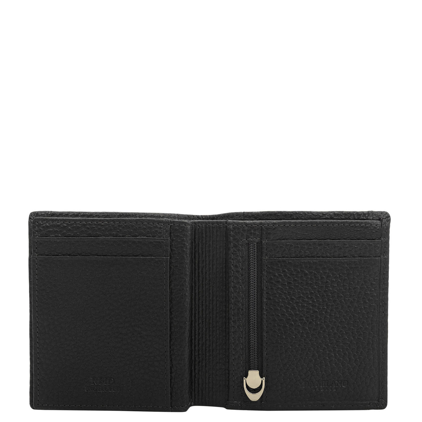 Black Bifold Leather Mens Wallet